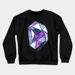 Asexual and Grey-Sexual Pride Crystal Crewneck Sweatshirt